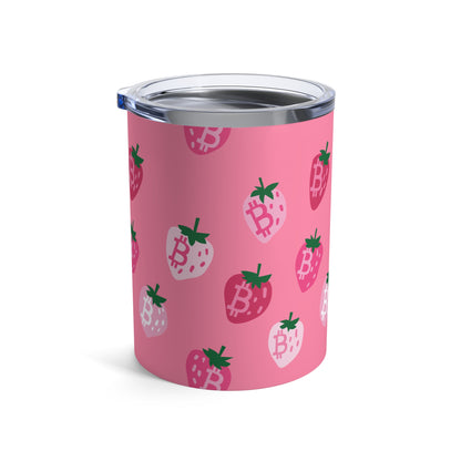 StrawBerry Bitcoin Tumbler 10oz