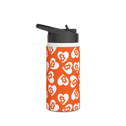 Bitcoin Pocket Hearts Stainless Steel Water Bottle