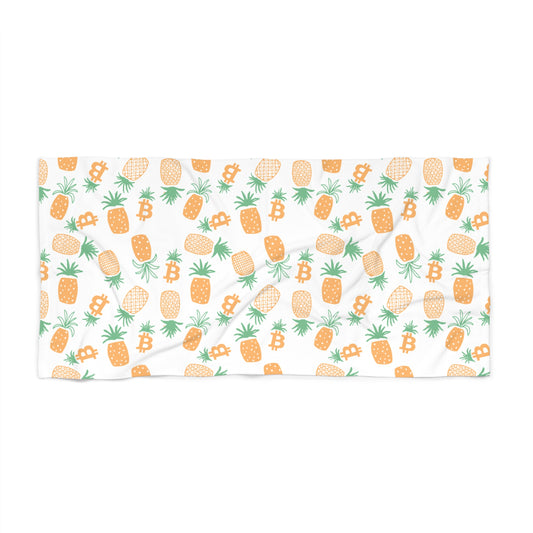 Bitcoin Pineapples Beach Towel
