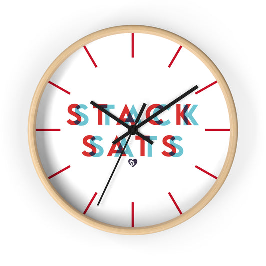 3D Glasses Stack Sats Wall Clock