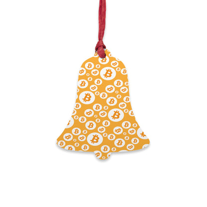 Bitcoin Polkadot Wooden Ornament