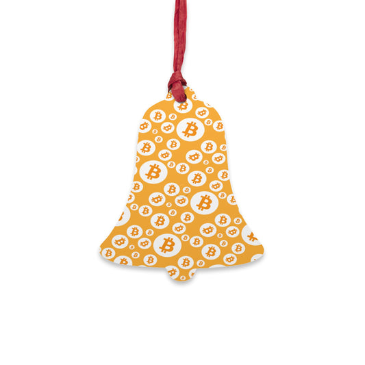 Bitcoin Polkadot Wooden Ornament