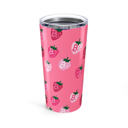 StrawBerry Bitcoin Tumbler 20oz