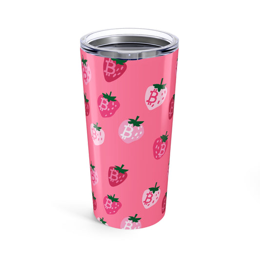 StrawBerry Bitcoin Tumbler 20oz