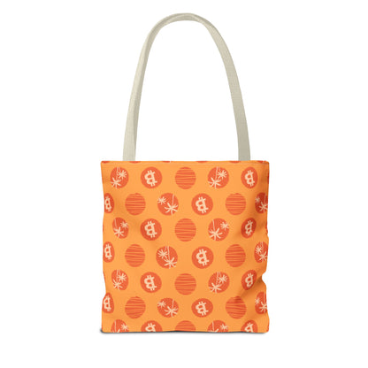 Tropical Orange Bitcoin Tote Bag