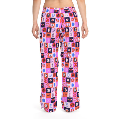 Bitcoin Love Patchwork Women's Pyjama Pants
