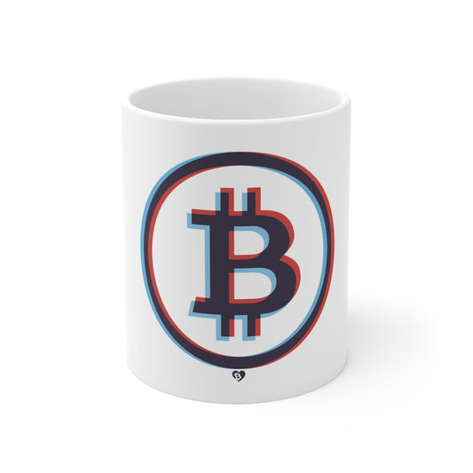 3D Glasses 'Big B' Bitcoin Mug 11oz