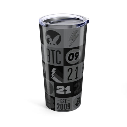 Black Bitcoin Journey Tumbler 20oz