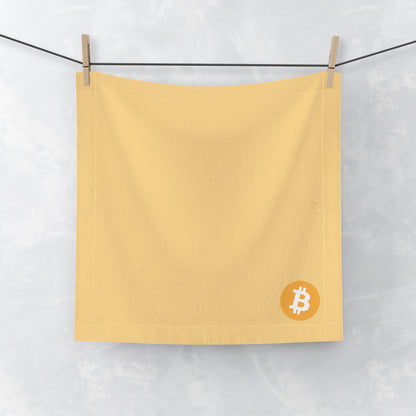 AirBTC Bitcoin Symbol on Cream Face Towel