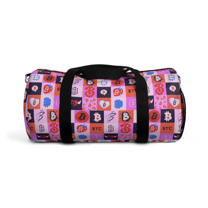 Bitcoin Love Patchwork Duffel Bag