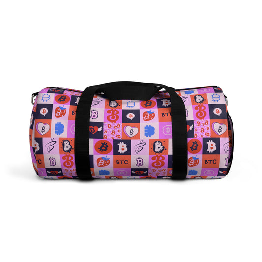 Bitcoin Love Patchwork Duffel Bag