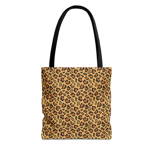 Leopard Print Bitcoin Tote Bag