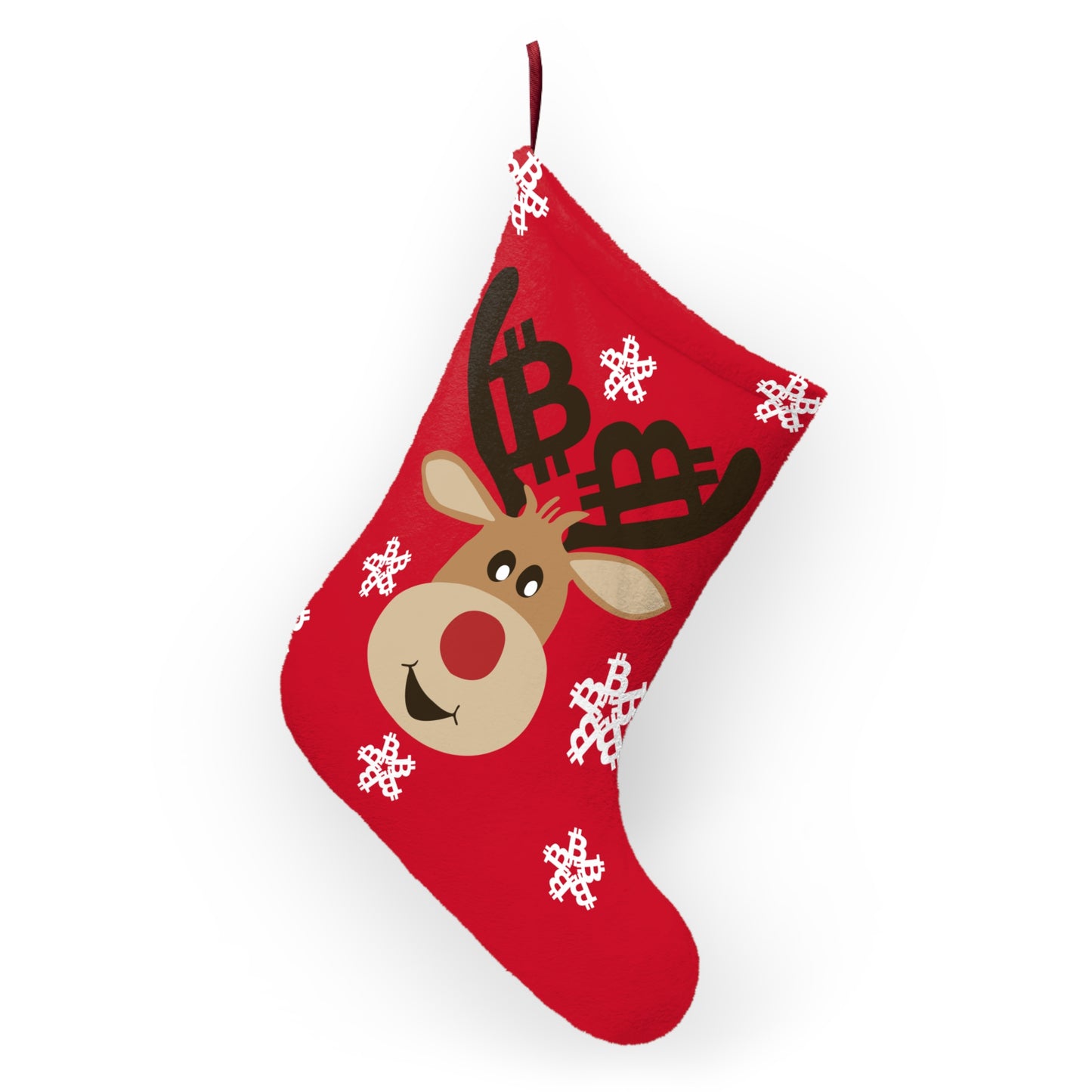 Bitcoin Rudolf Christmas Stocking