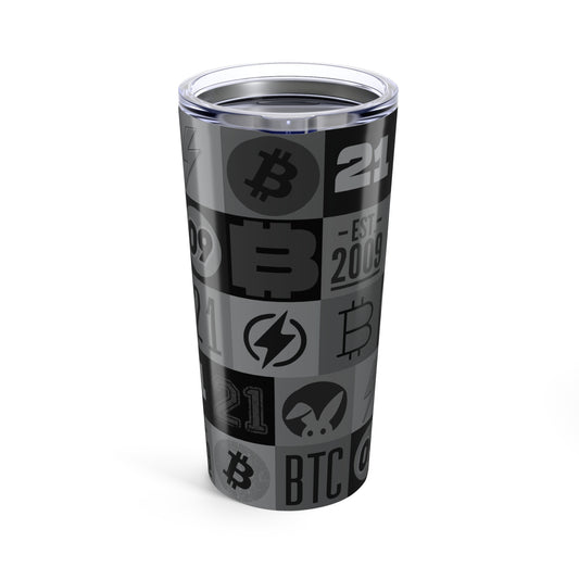 Black Bitcoin Journey Tumbler 20oz