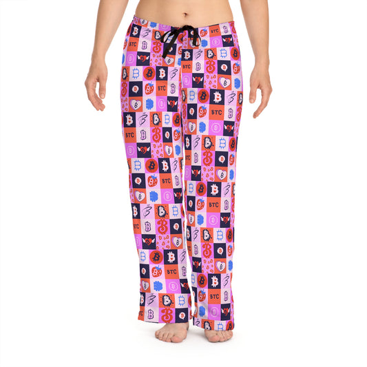 Bitcoin Love Patchwork Women's Pyjama Pants