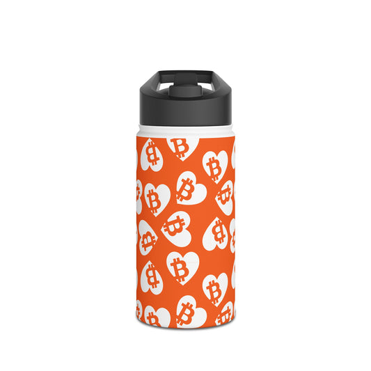 Bitcoin Pocket Hearts Stainless Steel Water Bottle