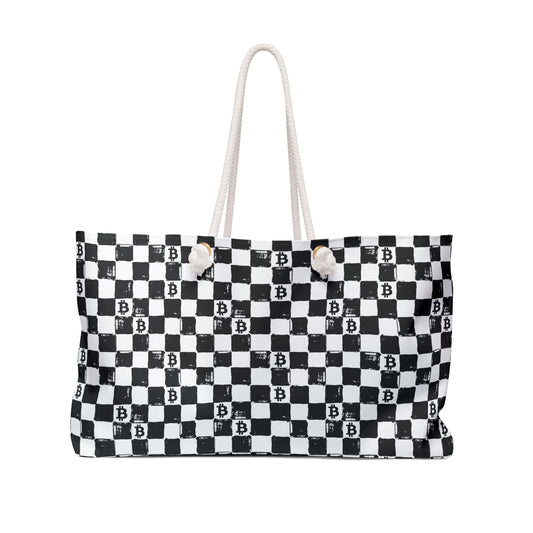 Chessboard Bitcoin Weekender Bag