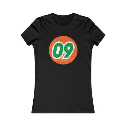 09 Vintage Washed and Worn Slim Fit Women's T-shirt