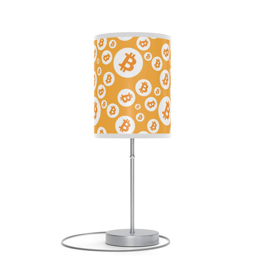 Bitcoin Symbols Polkadot Lamp on a Stand, US|CA plug