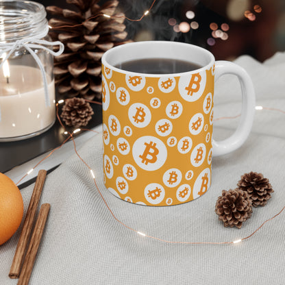 Bitcoin Symbols Polkadot Mug 11oz