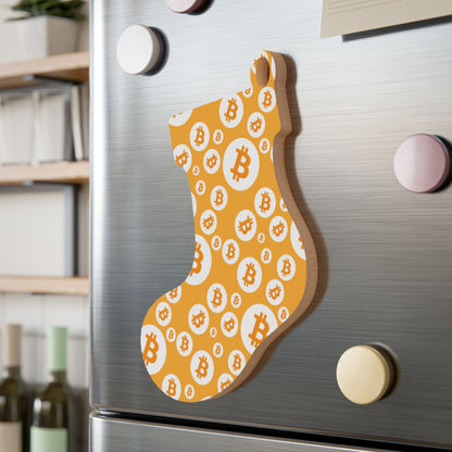 Bitcoin Polkadot Wooden Ornament