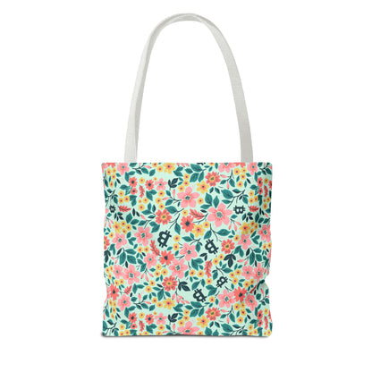 Green Floral Spring Bitcoin Tote Bag