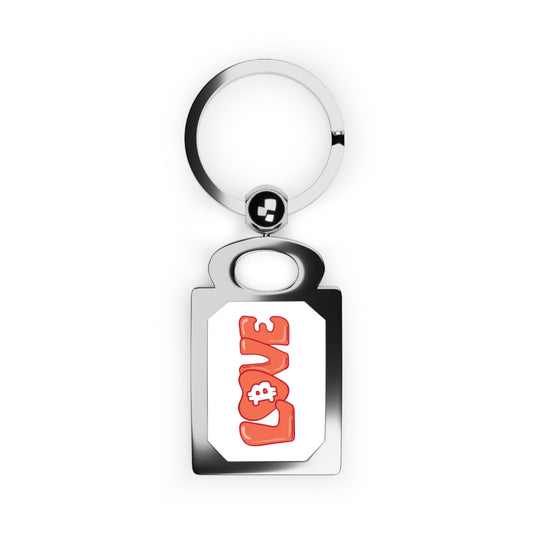 Bitcoin Groovy Love Keyring