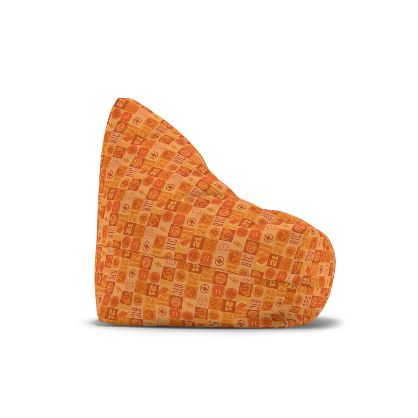 Funda para sillón puf naranja Bitcoin Journey 