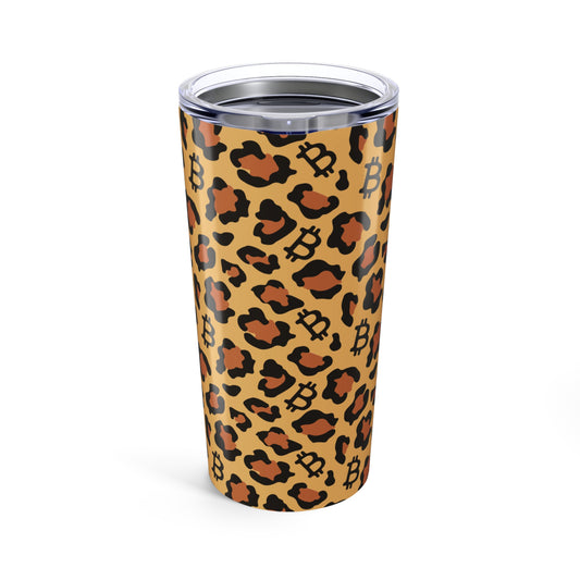 Bitcoin Leopard Print Tumbler 20oz