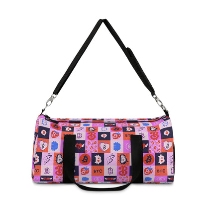 Bitcoin Love Patchwork Duffel Bag