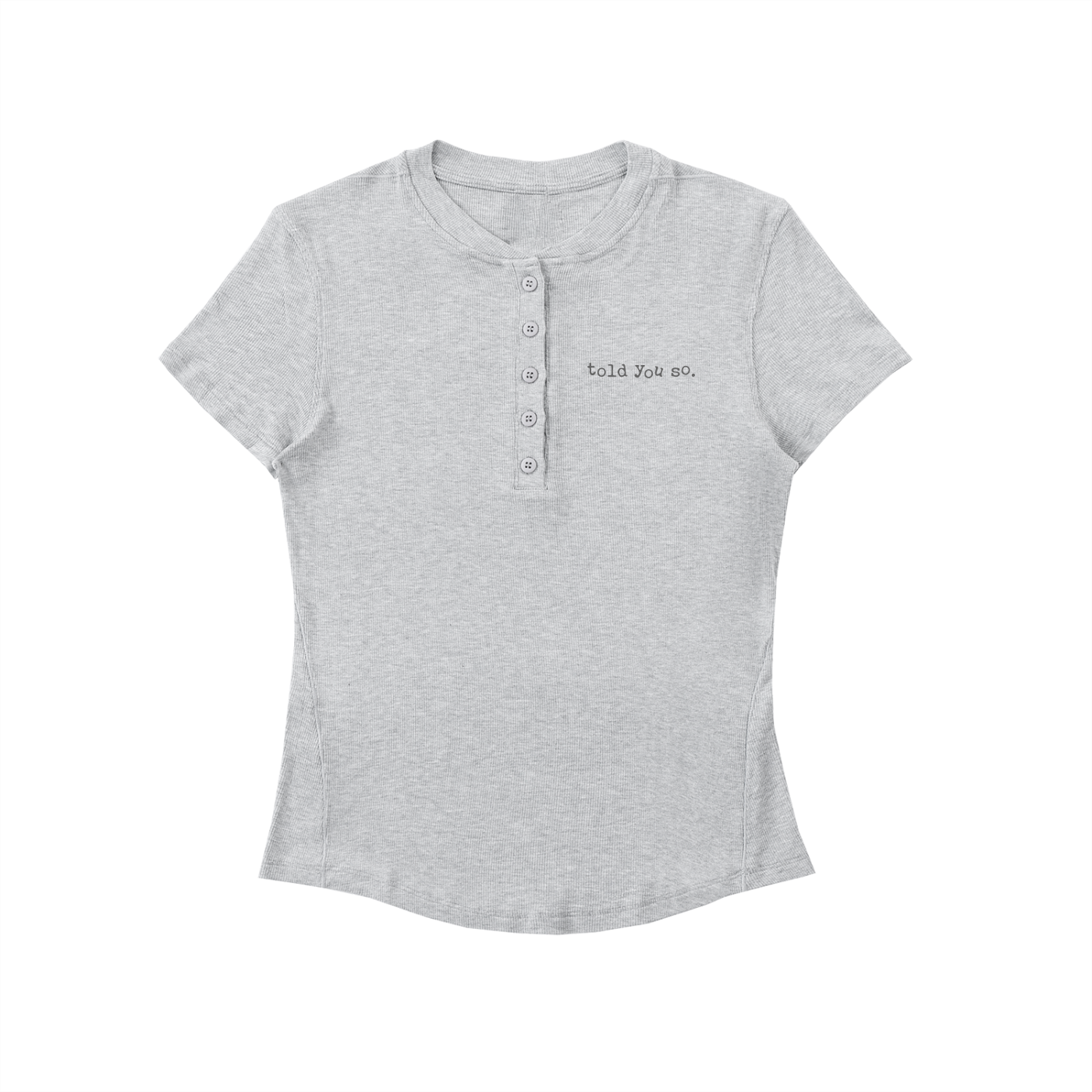 Told You So Modal Bodycon Henley Shirt