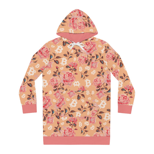 Bitcoin Stack Roses Hoodie Dress