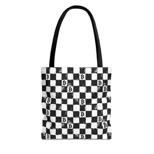Chessboard Bitcoin Tote Bag
