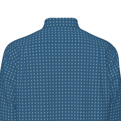 Baby Blue Bitcoin Bs Navy Men's Long Sleeve Shirt
