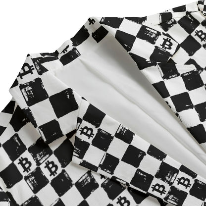 Bitcoin Chessboard Women's Leisure Jacket Blazer