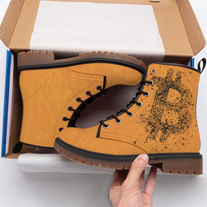 Paint-Me-Bitcoin Men's Martin Short Boots