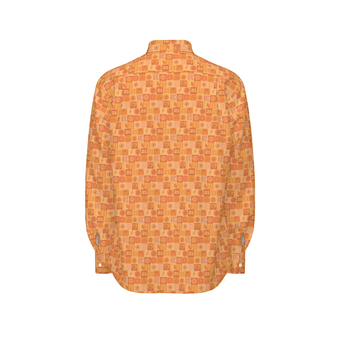 Orange Bitcoin Journey Men's Long Sleeve Shirt