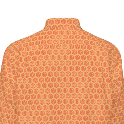 Bitcoin Orange Hex Men's Long Sleeve Shirt