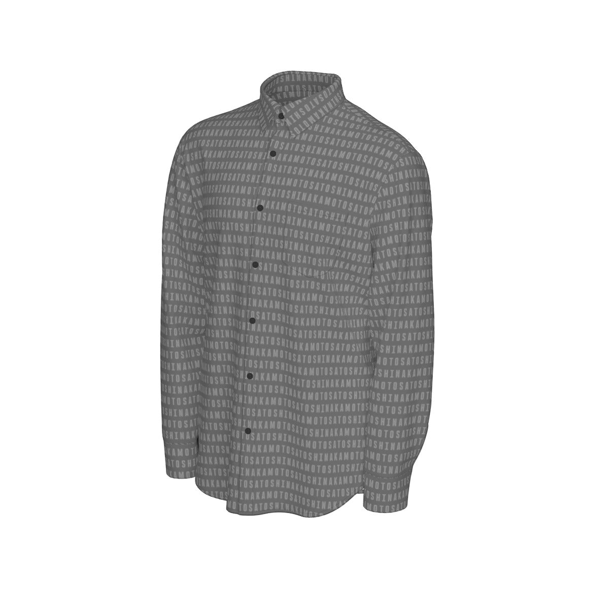 Satoshi Nakamoto Fine Print Men's Long Sleeve Shirt
