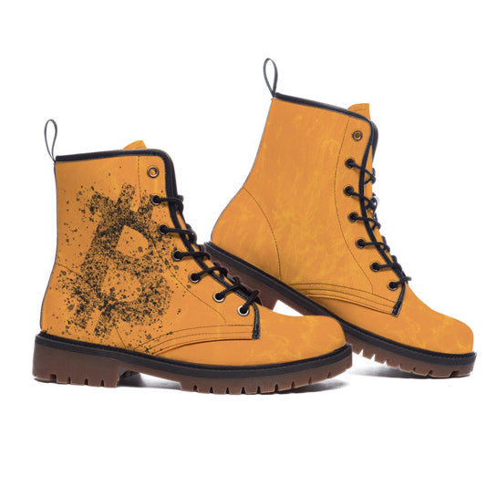 Paint-Me-Bitcoin Men's Martin Short Boots