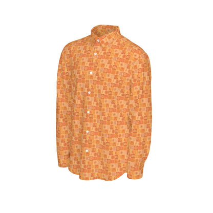 Orange Bitcoin Journey Men's Long Sleeve Shirt