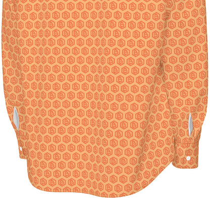 Bitcoin Orange Hex Men's Long Sleeve Shirt