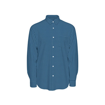 Baby Blue Bitcoin Bs Navy Men's Long Sleeve Shirt