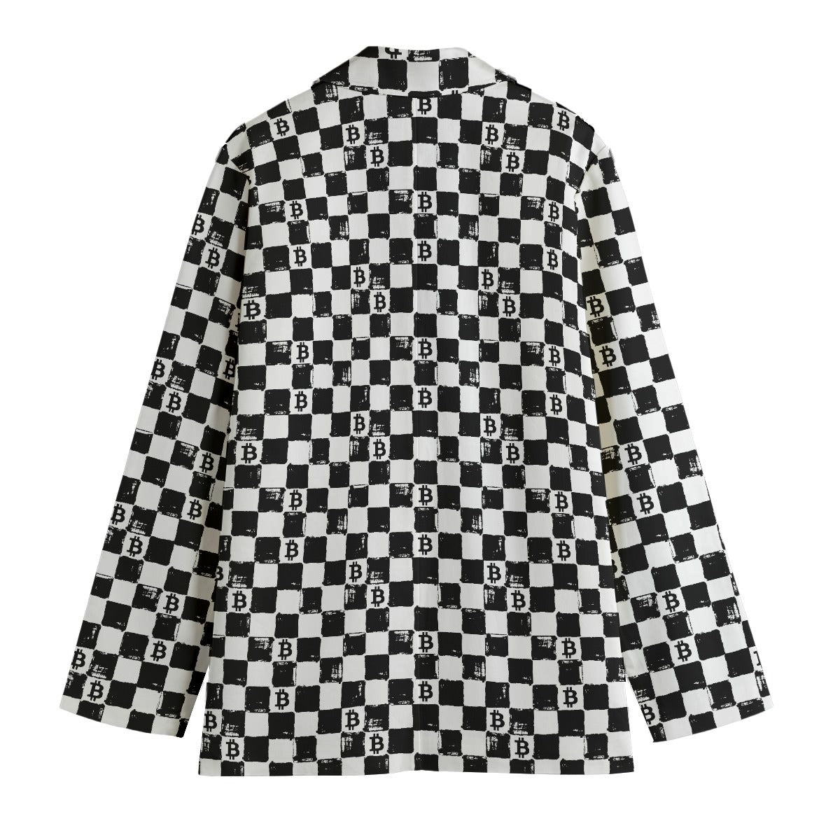 Bitcoin Chessboard Women's Leisure Jacket Blazer