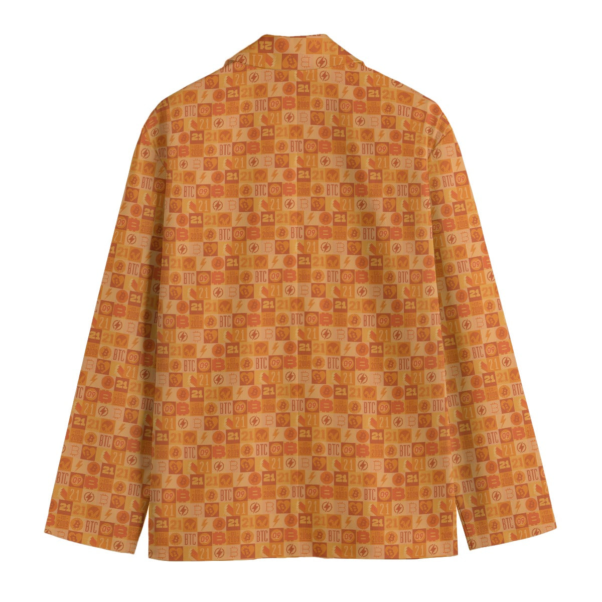 Orange Bitcoin Journey Men's Casual Jacket Blazer