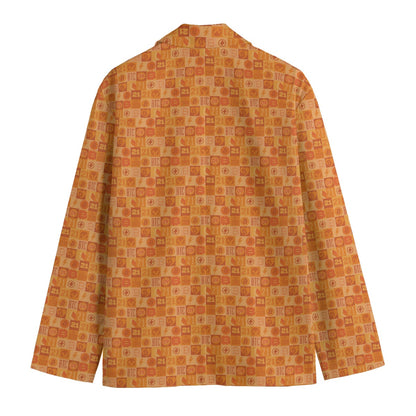 Orange Bitcoin Journey Men's Casual Jacket Blazer