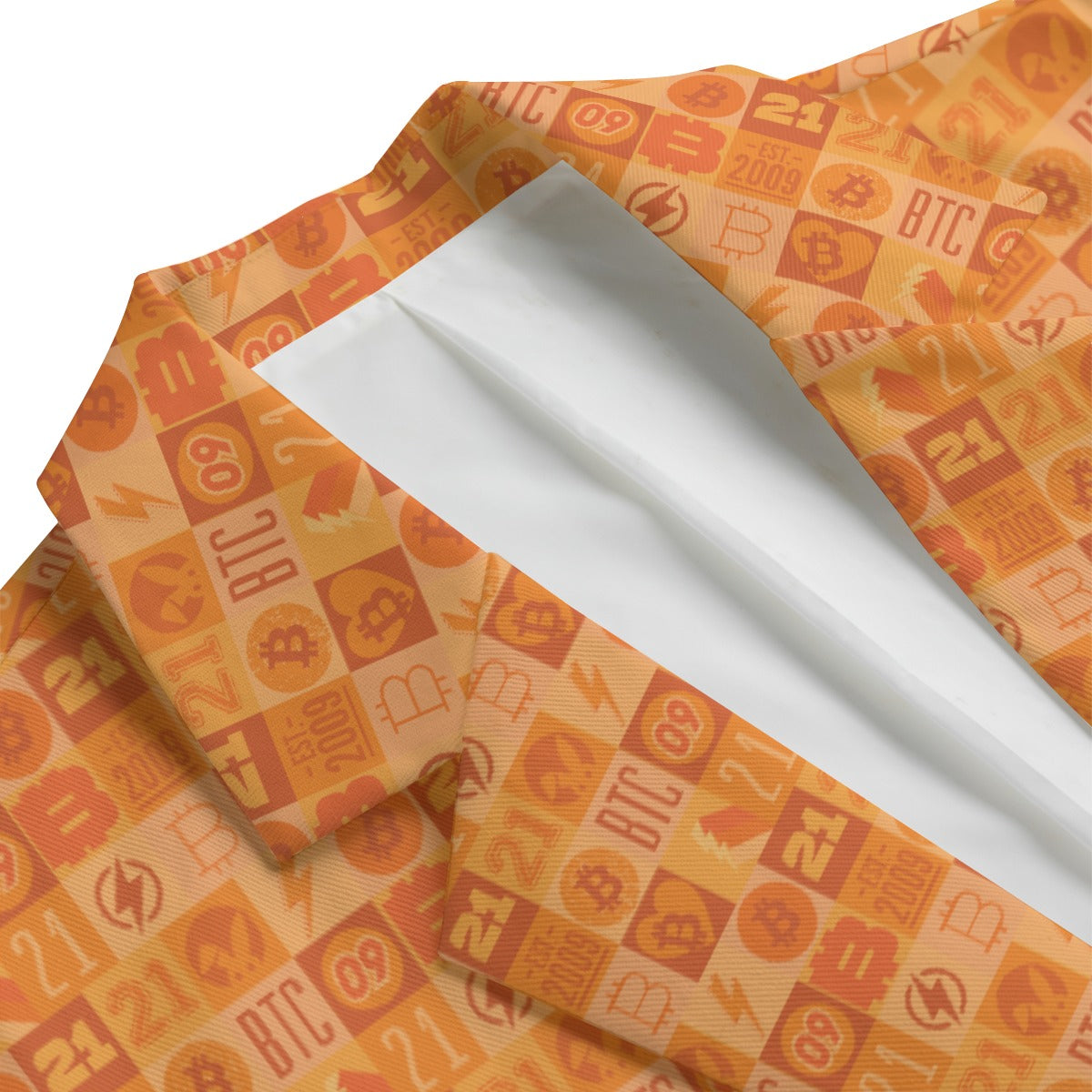 Orange Bitcoin Journey Men's Casual Jacket Blazer