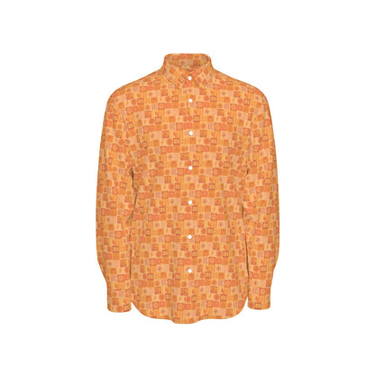 Orange Bitcoin Journey Men's Long Sleeve Shirt