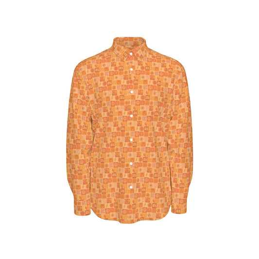 Orange Bitcoin Journey Men's Long Sleeve Shirt
