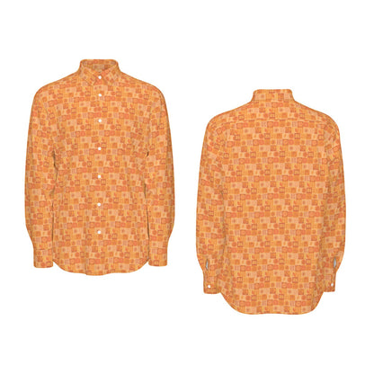 Orange Bitcoin Journey Men's Long Sleeve Shirt